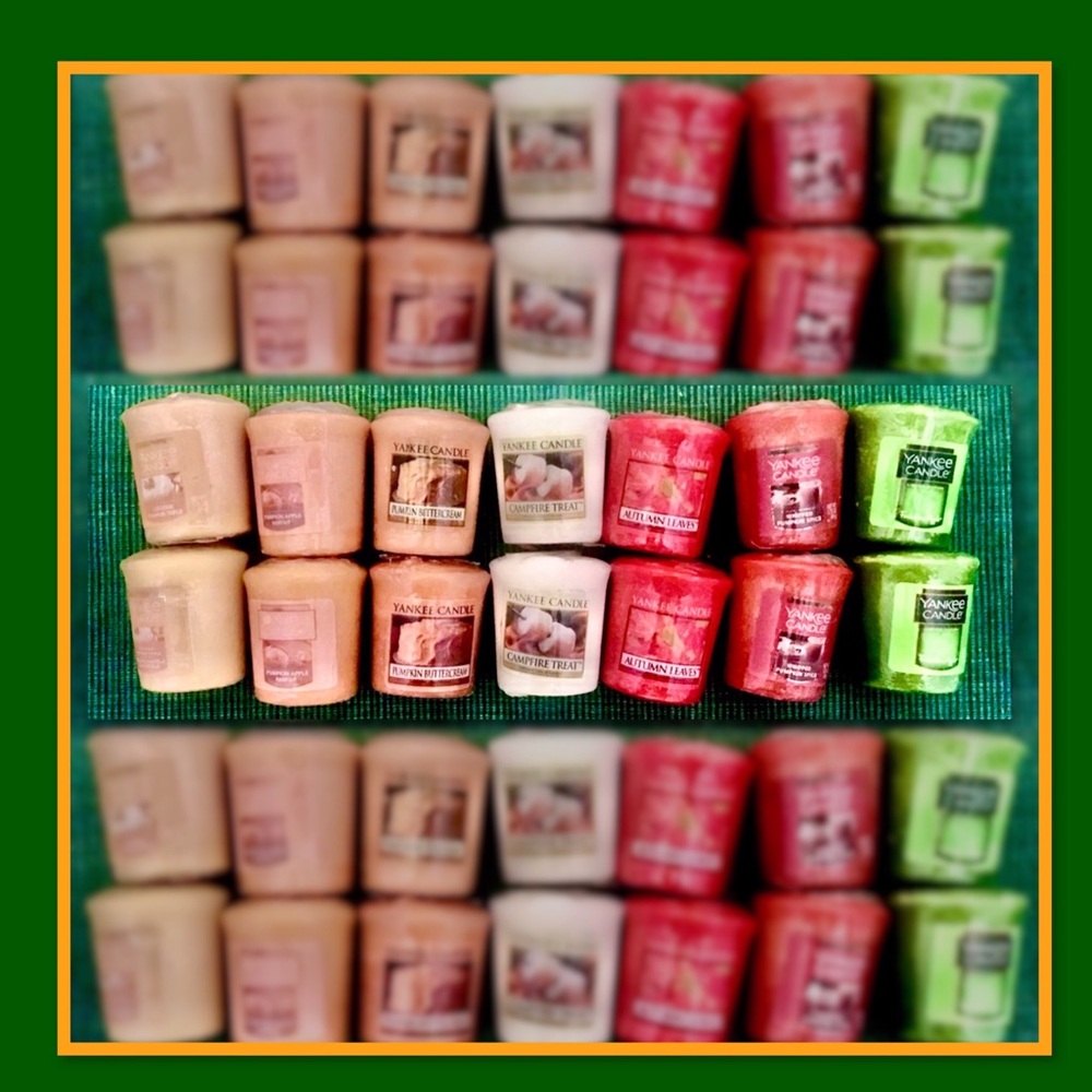 14 Yankee Candle Votive Sampler in Pink, Red & Green